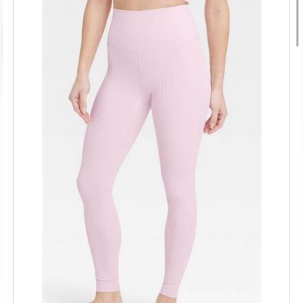 NEW All in Motion Women's Ultra High-Rise Rib Leggings - Light Pink, Size XS
